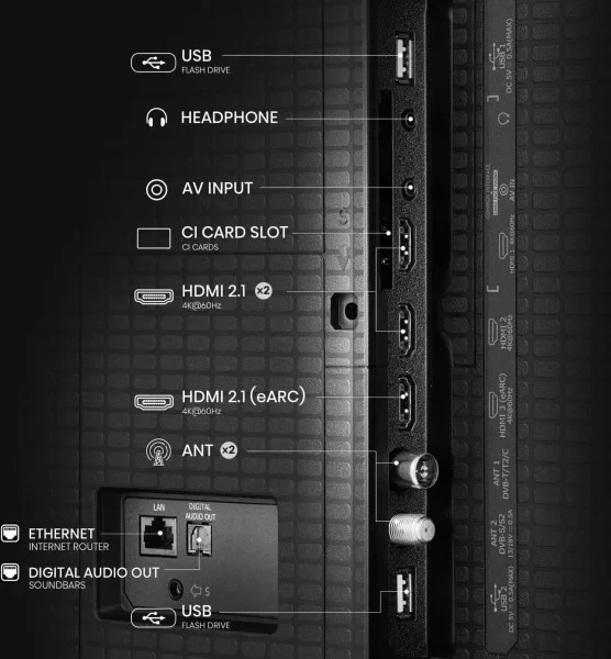 Телевізор Hisense 55A7Q Black 55, фото 1