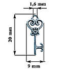 Набір 2 шт Підвіски 20х9 мм Отвір 1,6 мм, Кулони Ключі, Колір Срібний, Рукоділля для Біжутерії, фото 2
