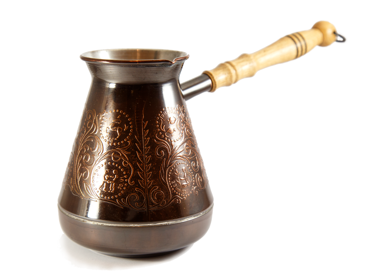 Турка для кави мідна — 500 мл — "Зодіак", фото 1