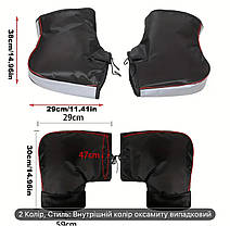 Муфти руля на Мото вело теплі рукавиці нейлон, фото 2