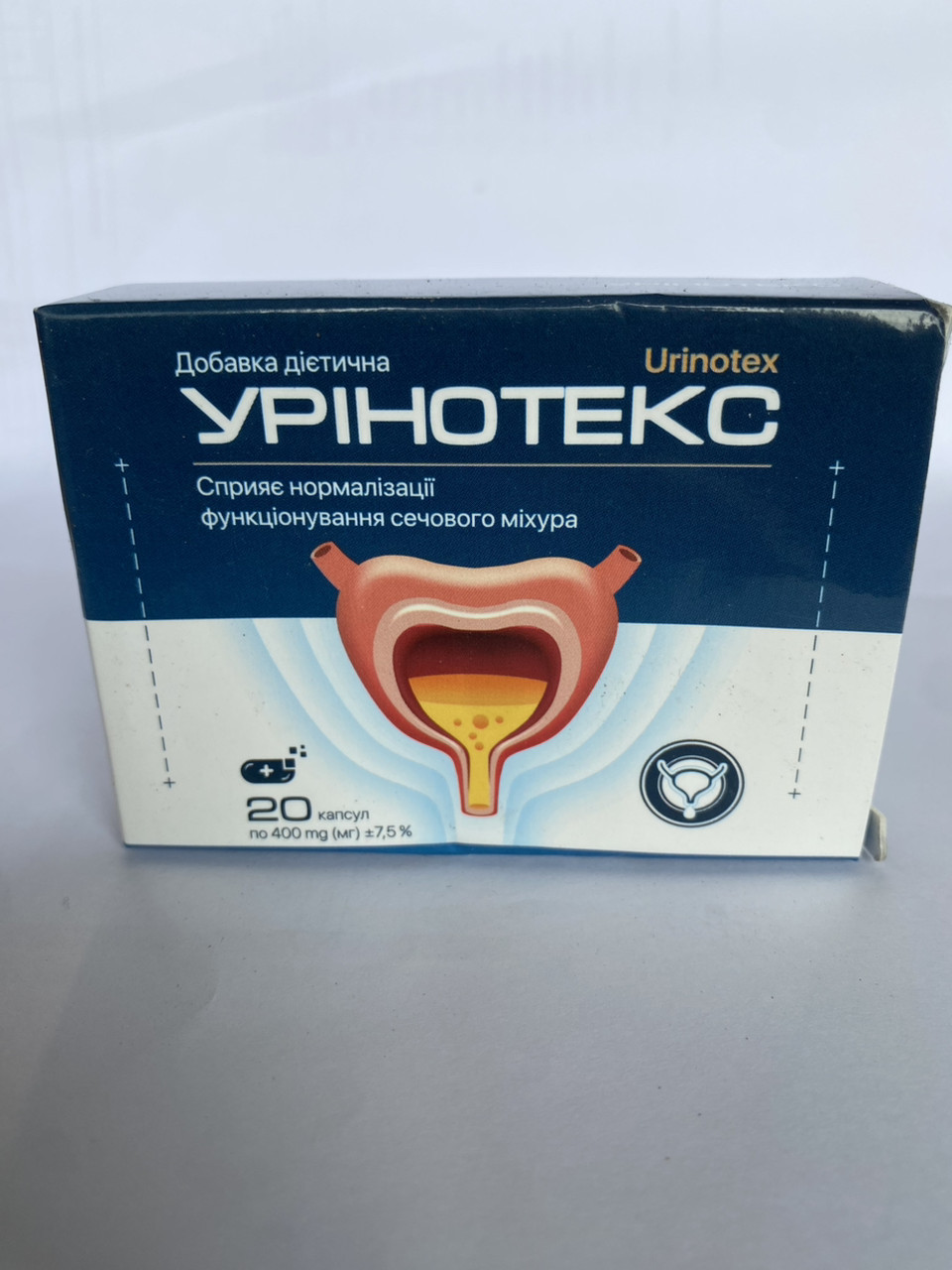 Урінотекс (Уринотекс) для нормалізації функціонування сечового міхура та частих покликів для мимовільного сечевипускання, 20 капс