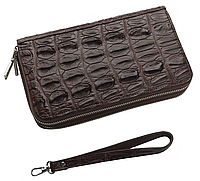 Барсетка зі шкіри крокодила на двох блискавках Ekzotic Leather Коричнева (cb 23), 8525362