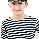 Тільняшка дитяча морська для хлопчика та дівчинки (унісекс) «Добрий Одесит®» р. 26 (зріст 92-98). Темно-синя смужка. Бавовна, фото 9
