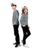 Тільняшка дитяча морська для хлопчика та дівчинки (унісекс) «Добрий Одесит®» р. 26 (зріст 92-98). Темно-синя смужка. Бавовна, фото 2