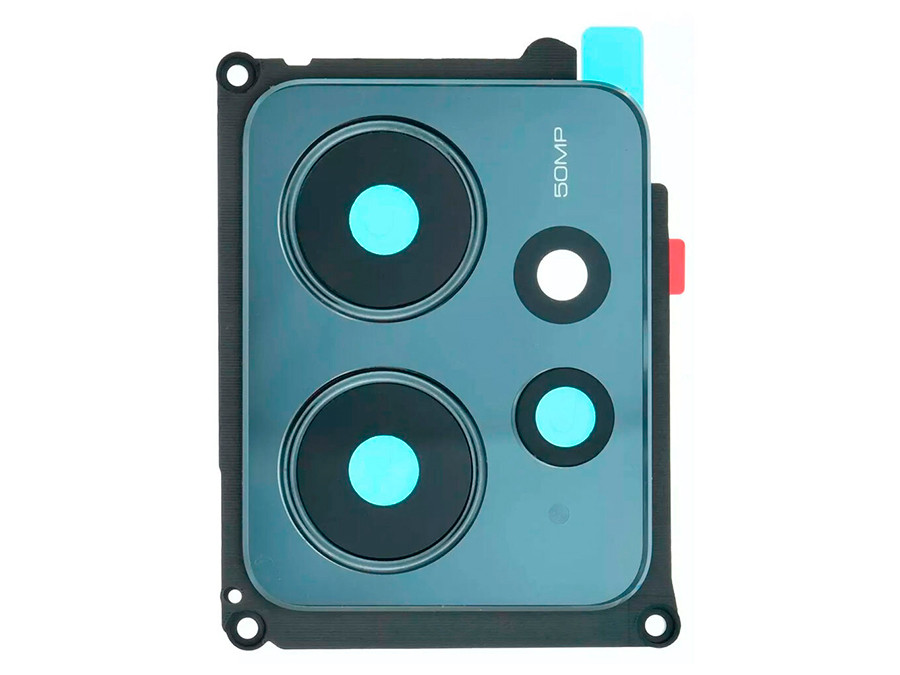 Скло камери для Xiaomi Redmi Note 12 4G, Redmi Note 12 чорне + рамка, фото 1