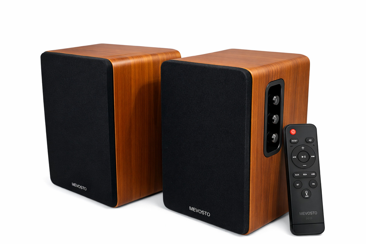 Мультимедійна акустика Mevosto DS19, полична, 2.0, Bluetooth 5.4, AUX RCA USB, фото 1