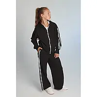 Кофта на блискавці для дівчинки Palazzo Double Lamp SmileTime, чорна