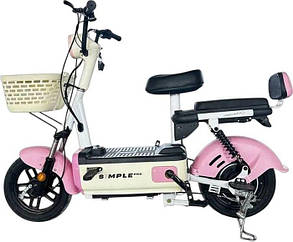 Електроскутер IDemo Junior E-Motion Simple PRO (500W, 48V 15Ah LiFePO4, NFC, Круїз-контроль) Рожевий