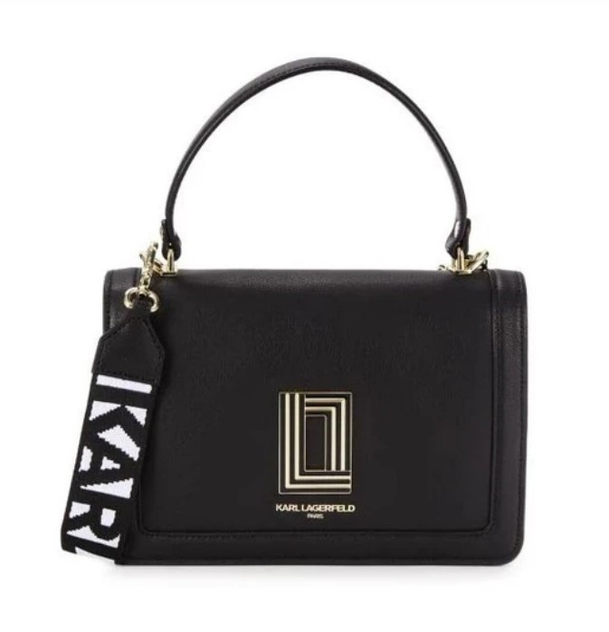 Сумка крос-боді шкіряна жіноча Karl Lagerfeld Simone Top Leather Black
