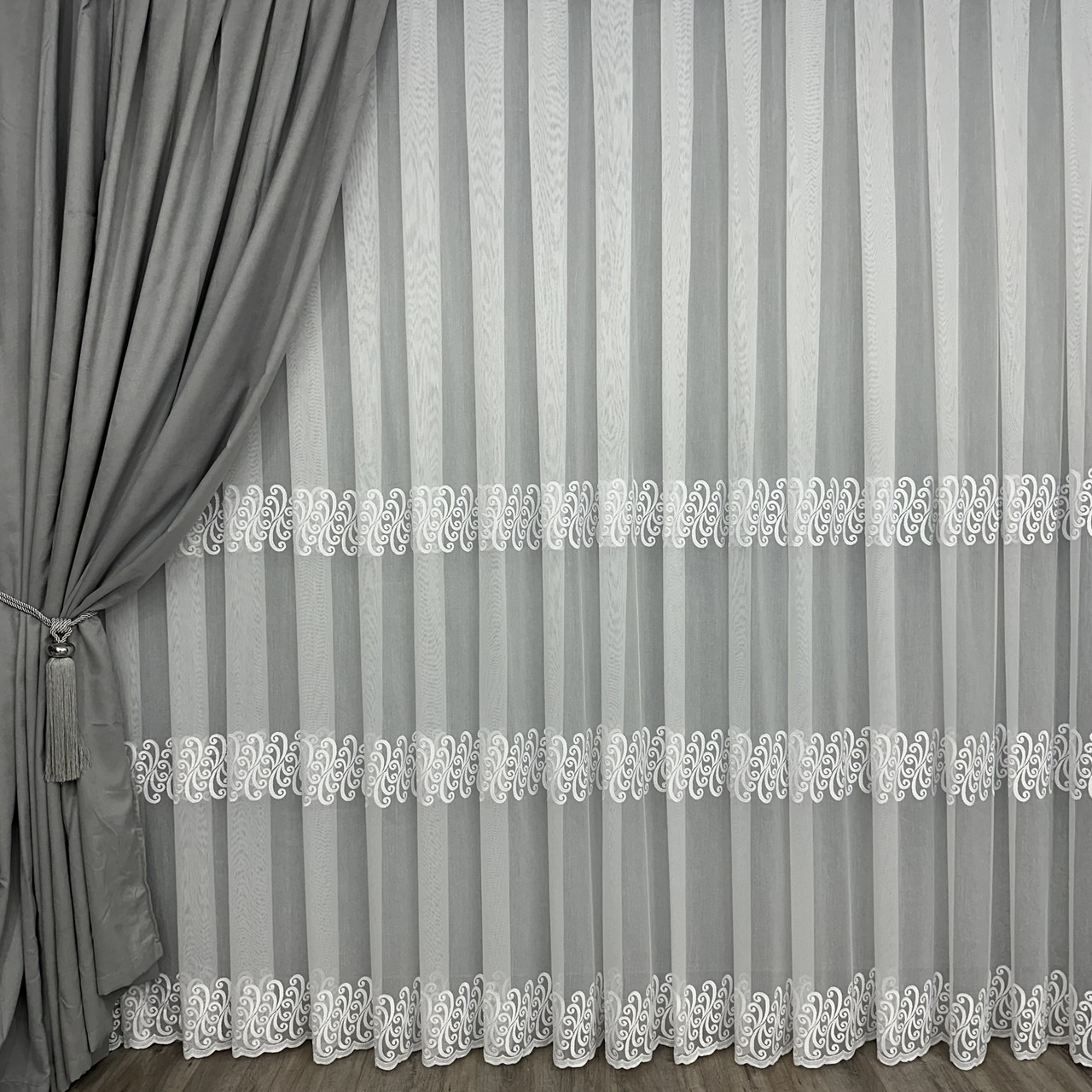 Бамбукова тюль №9022 у вітальню, спальню на відріз