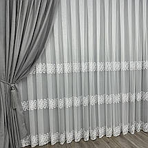Бамбукова тюль №9022 у вітальню, спальню на відріз, фото 3