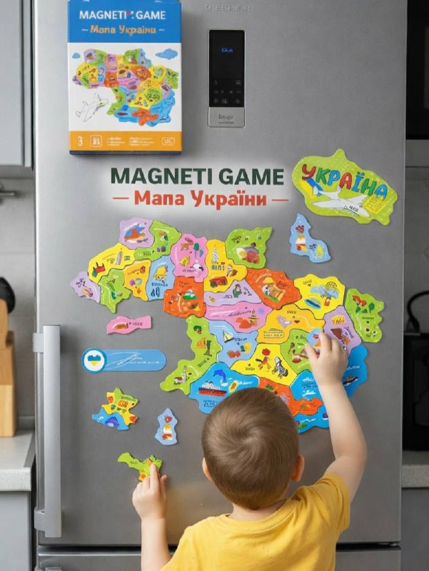 Пазли DoDo магнітна мапа України 200241 28 елементів, фото 1