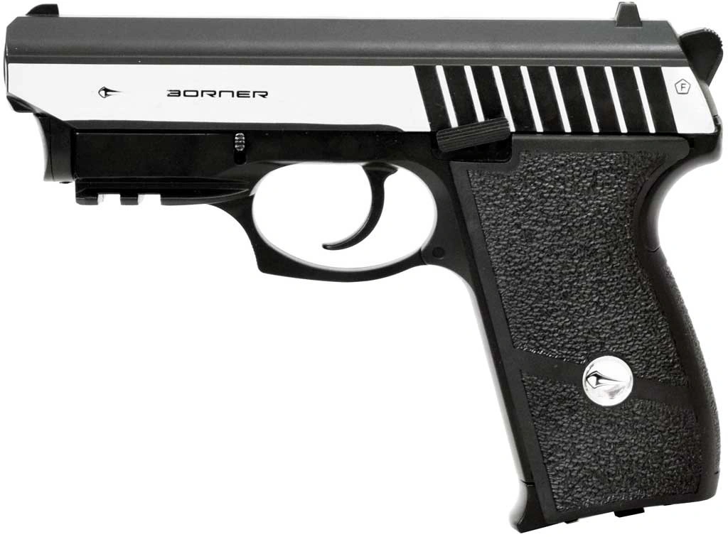 Пневматичний пістолет Borner Panther 801 blowback з лазерним цілевказівником