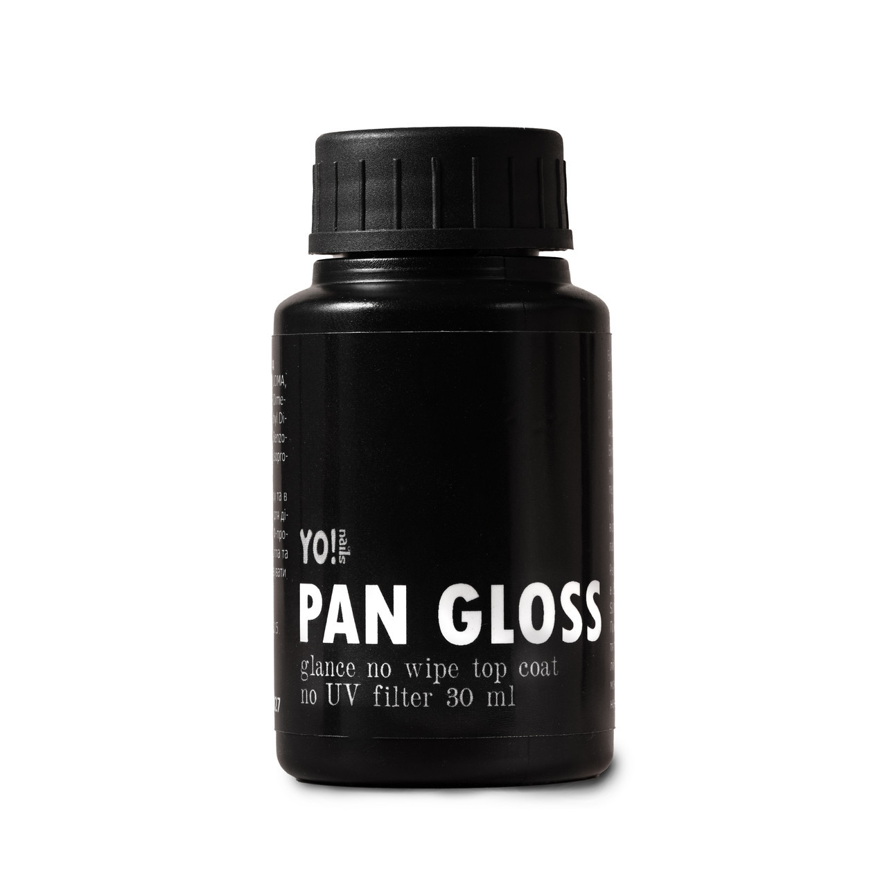 Екстремально глянцевий топ для вирівнювання Yo!Nails PAN GLOSS без липкого шару 30 мл, фото 1
