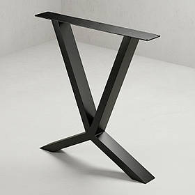 Опора для столу з металу 700×100 мм, H 730 мм 1 шт Чорний