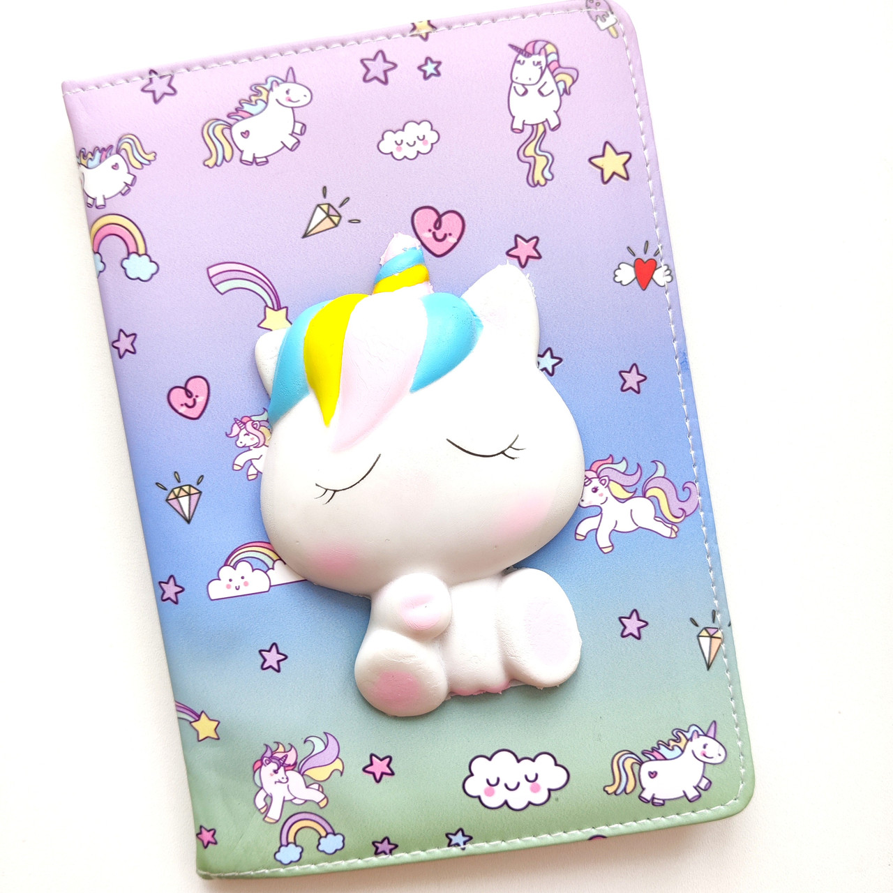 УЦІНКА! Дитячий блокнот А5 80 аркушів зі сквішем Єдиноріг, фото 1