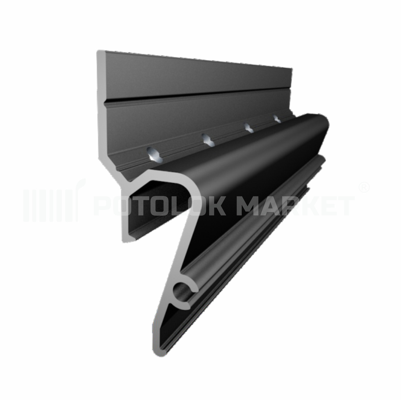 «Delta» (чорний) ALTEZA. Профіль алюмінієвий для натяжних стель, фото 1