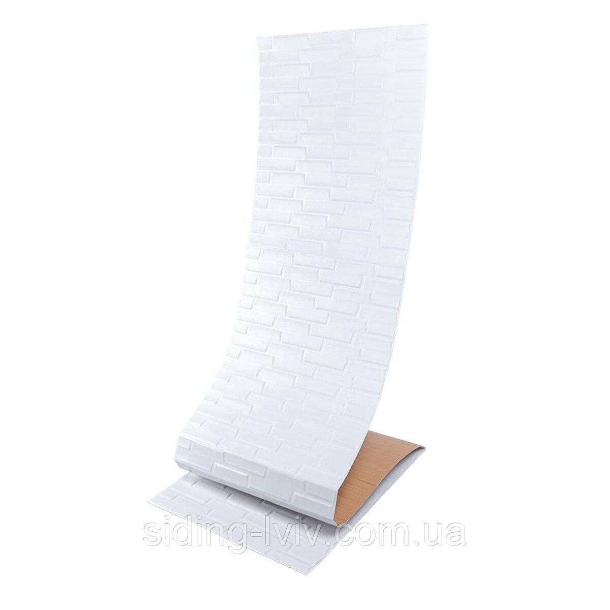 Самоклеюча 3D панель 19600x700x5мм Біла Кладка SW-00001335, фото 1