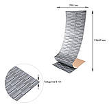 Самоклеюча 3D панель 1960x700x5мм Кладка Срібло SW-00001365, фото 4