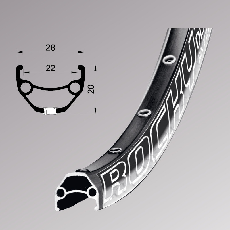 Обід Remerx ROCKY 22 RX 3022, 27,5'', 584x22, 36 відв., AV, пістонований, чорний анодований, E-, фото 1