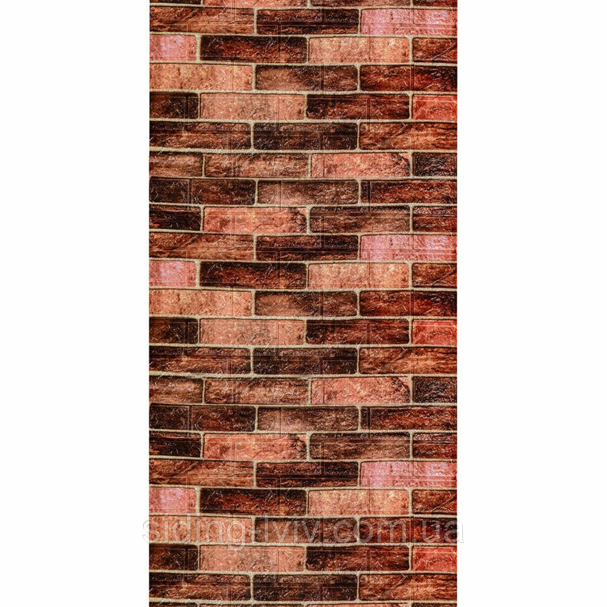 R179-2-3 Панель стінова у рулоні 3D 700мм*3,08м*2мм BROWN (цегла) (D) SW-00002537, фото 1