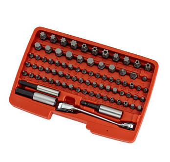 Набір біт 1/4" і 10 мм із двостороннім тріскачкою 80 од.