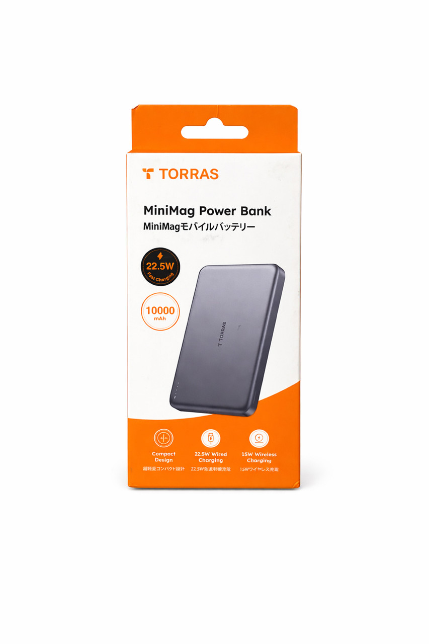 Повербанк TORRAS MiniMag Power Bank, 10000 mAh, MagSafe, 22.5W дротова, 15W бездротова, фото 1
