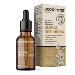 Антивікова сироватка з олією камелії та екстрактом індійської генціани Global Anti-aging Ecoderma, 30 мл