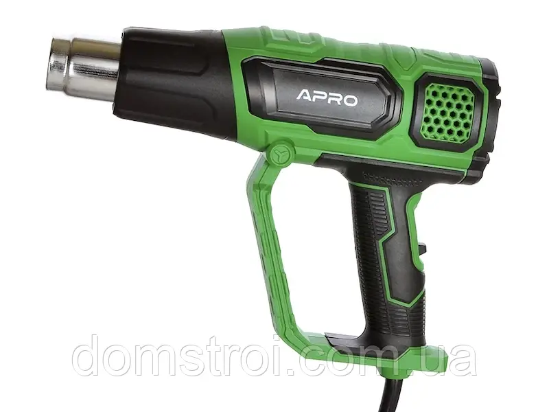 Фен будівельний 3-режимний з комплектом насадок APRO F2100 (899242) 2100 Вт, 60-600°C