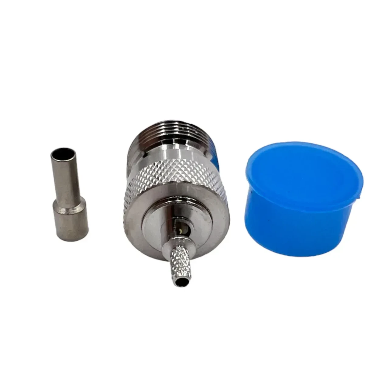 Роз'єм N-Type-Female штекер на кабель RG316, RG-174, LMR-100, під обтиск, 11 ГГц, 50 Ом, латунь, crimp, фото 1