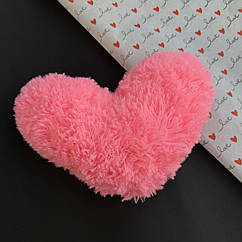Подушка - серденько Пухнаста Валентинка рожева, 20 см