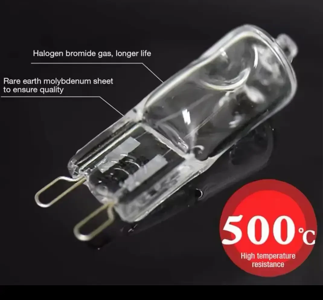 Лампочка для піца печі 40W 500°C жаростійка галогенна 230W, фото 1