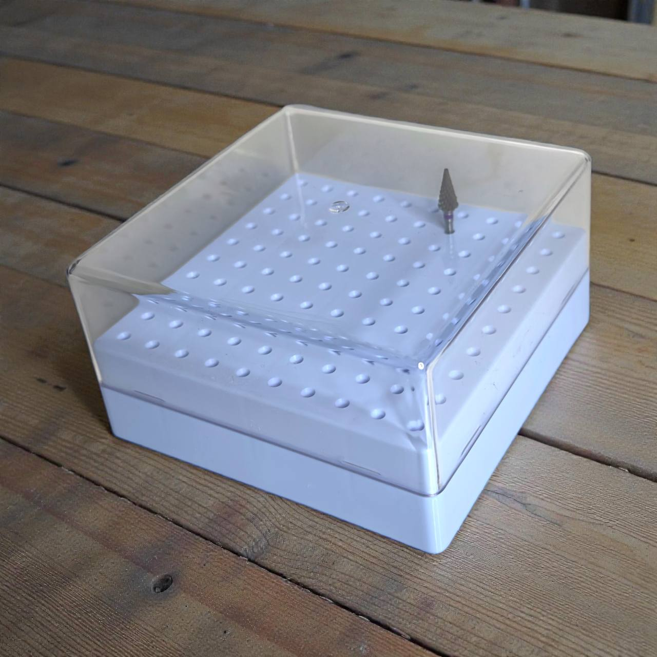 Підставка для фрез на 100 насадок, біла