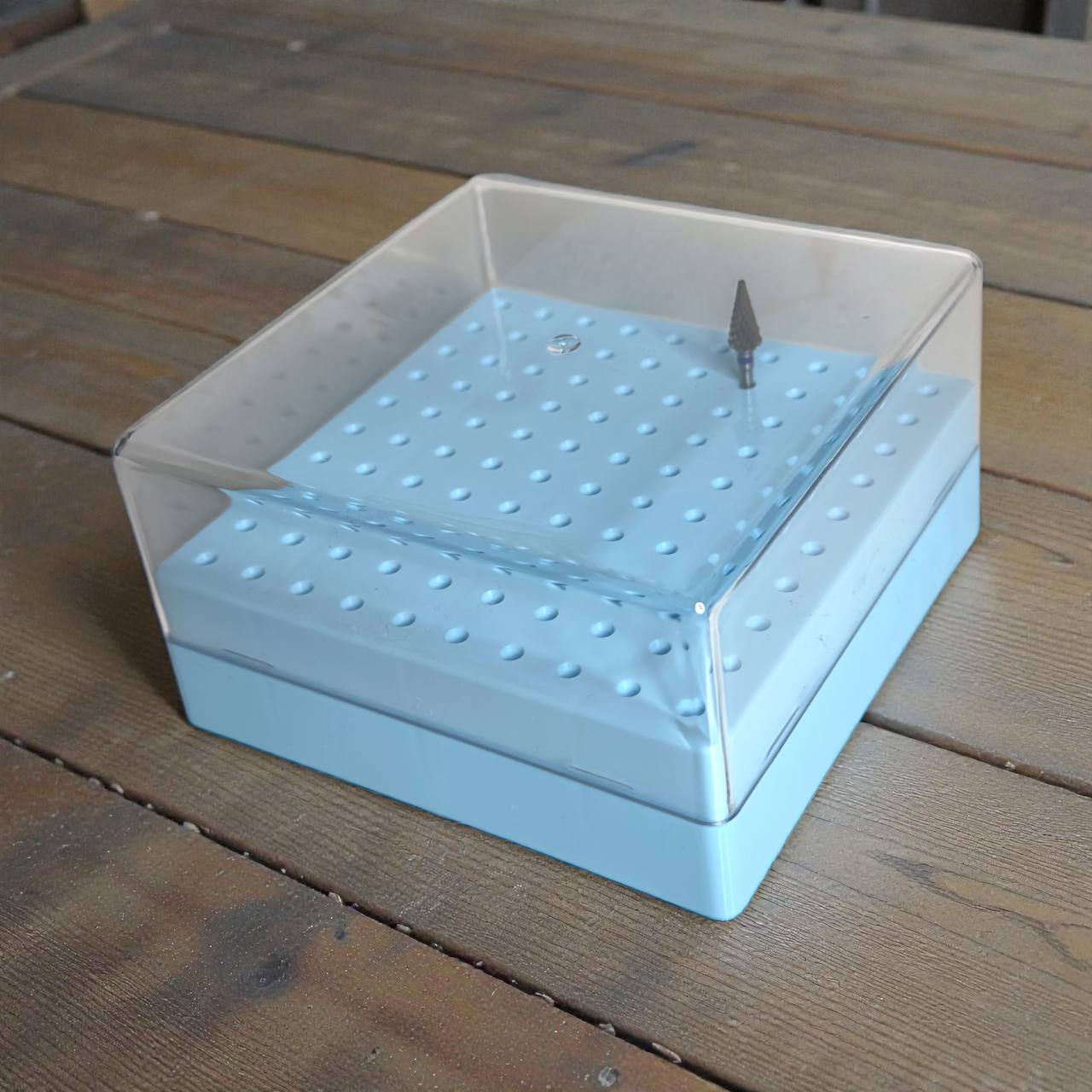 Підставка для фрез на 100 насадок, блакитна