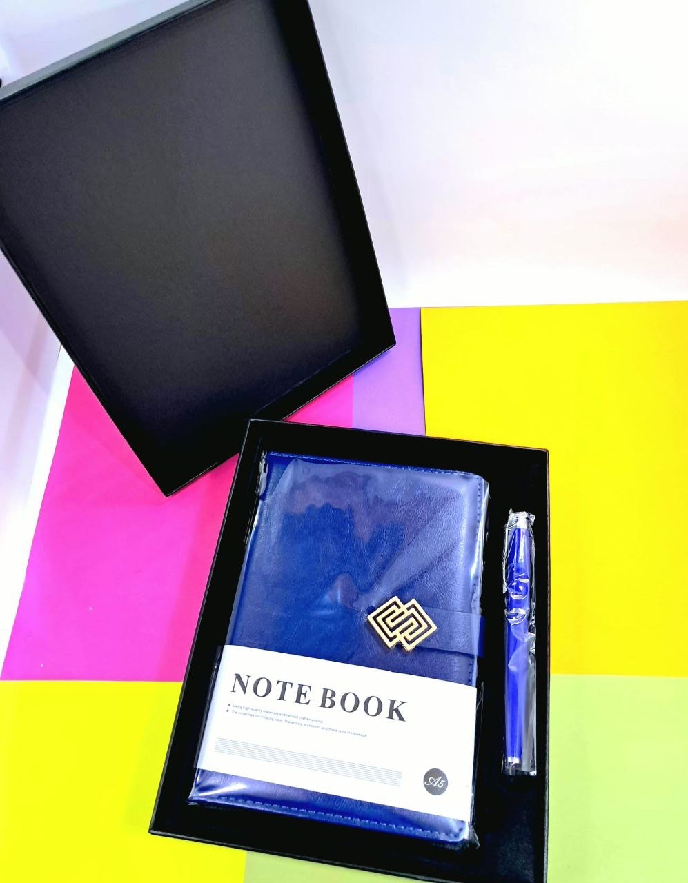 Блокнот А5 100 лист + ручка ролер Синій, фото 1