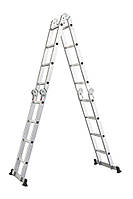 Драбина LC2416 / CLA404 WERK 4х4 шарнірна, алюмінієва, довжина 4,6 / 1,2 м, вага 12,6 кг