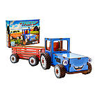 Дитячий дерев'яний 3D конструктор "Трактор" Puz-00933, 69 деталей