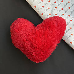 Подушка - серденько Пухнаста Валентинка червона, 20 см