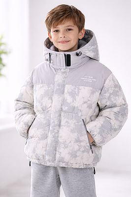 Зимова куртка для хлопчиків-підлітків з капюшоном (110–150 см)