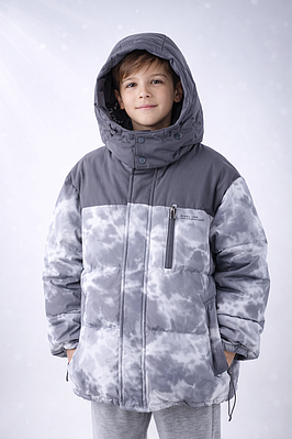 Тепла та стильна зимова куртка для хлопчиків з капюшоном (110–150 см)