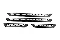 Volkswagen Passat B6 2006-2012 гг. Накладки на пороги (Dotline, 4 шт., нерж)