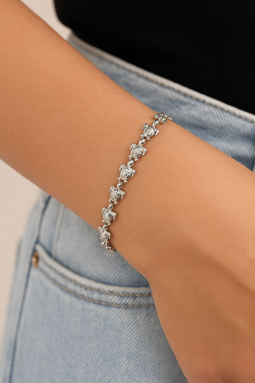 Браслет зі срібла "Черепашка" — ніжний акцент для твого стилю, фото 1