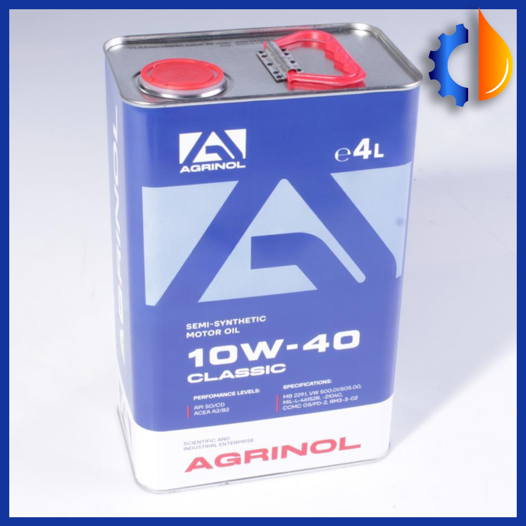 Універсальна моторна олива Агрінол 10W-40 SG/CD 4 л, всесезонна напівсинтетична олива Agrinol 10w40, фото 1