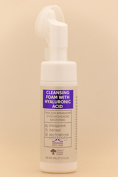 Green Pharm Піна ліфтинг ефект з гіалуроновою кислотою Delicate Care, 150 мл, фото 1