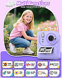 Дитяча камера миттєвого друку Instant Print Camera P89 (Фіолетовий), фото 5