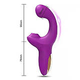 Вібратор — вуманайзер 2 в 1 для клітора та точки G, LIVMAN - Фіолетовий, фото 4