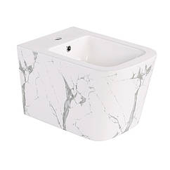 Біде підвісне Qtap Tern 520x350x330 мм, Marble QT17551303GMR