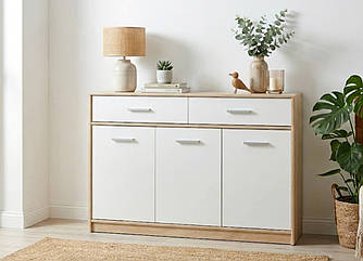 Комод 3Д2Ш Тіпс Меблі Сервіс Сонома/Білий