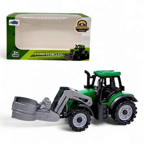 Машинка Спецтехніка. Трактор 10 см (З КЛІЩАМИ)