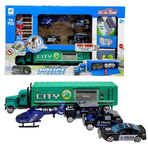 Автопарковка “Поліція” (4 металопластикові машинки, карта-коврик)